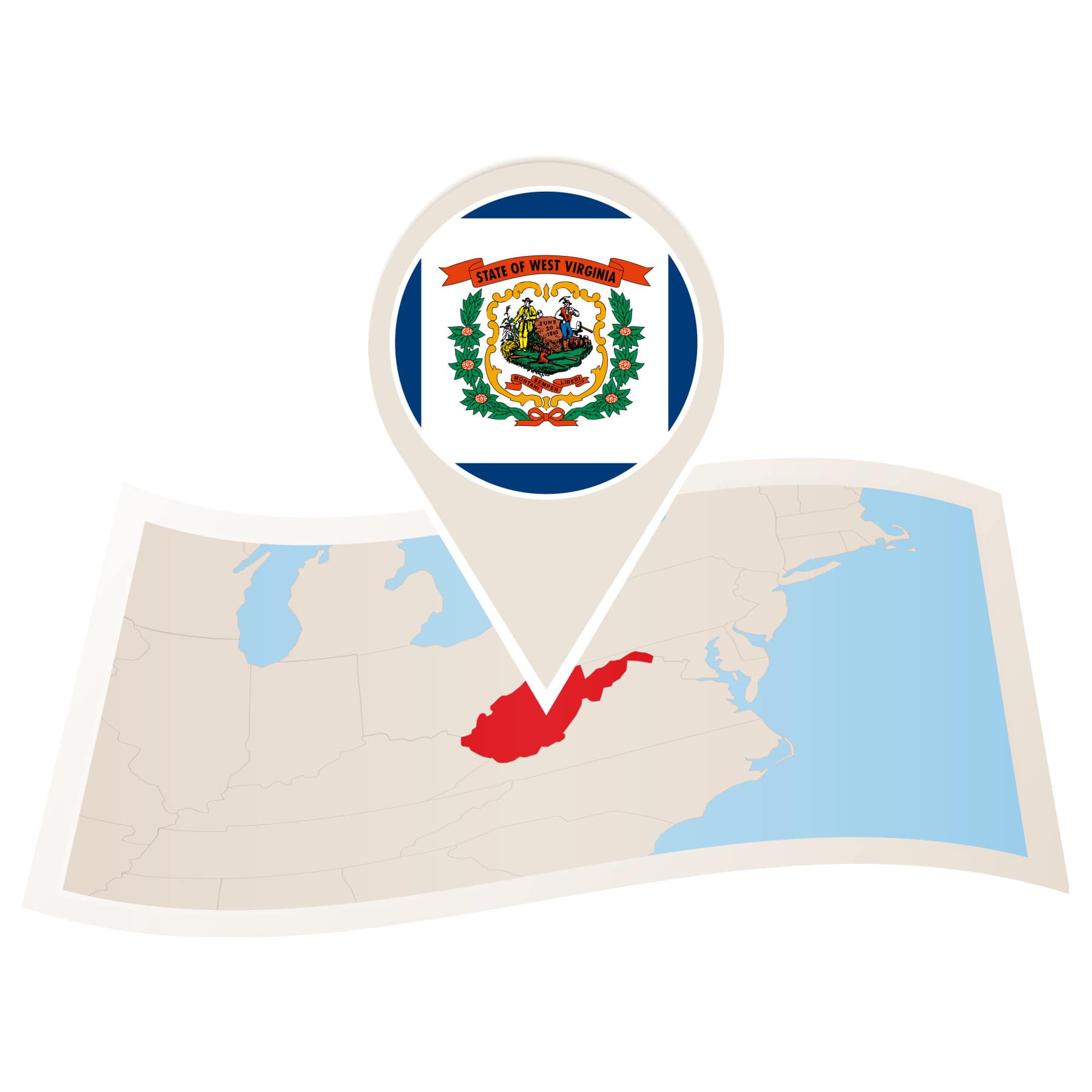 West Virginia state outline