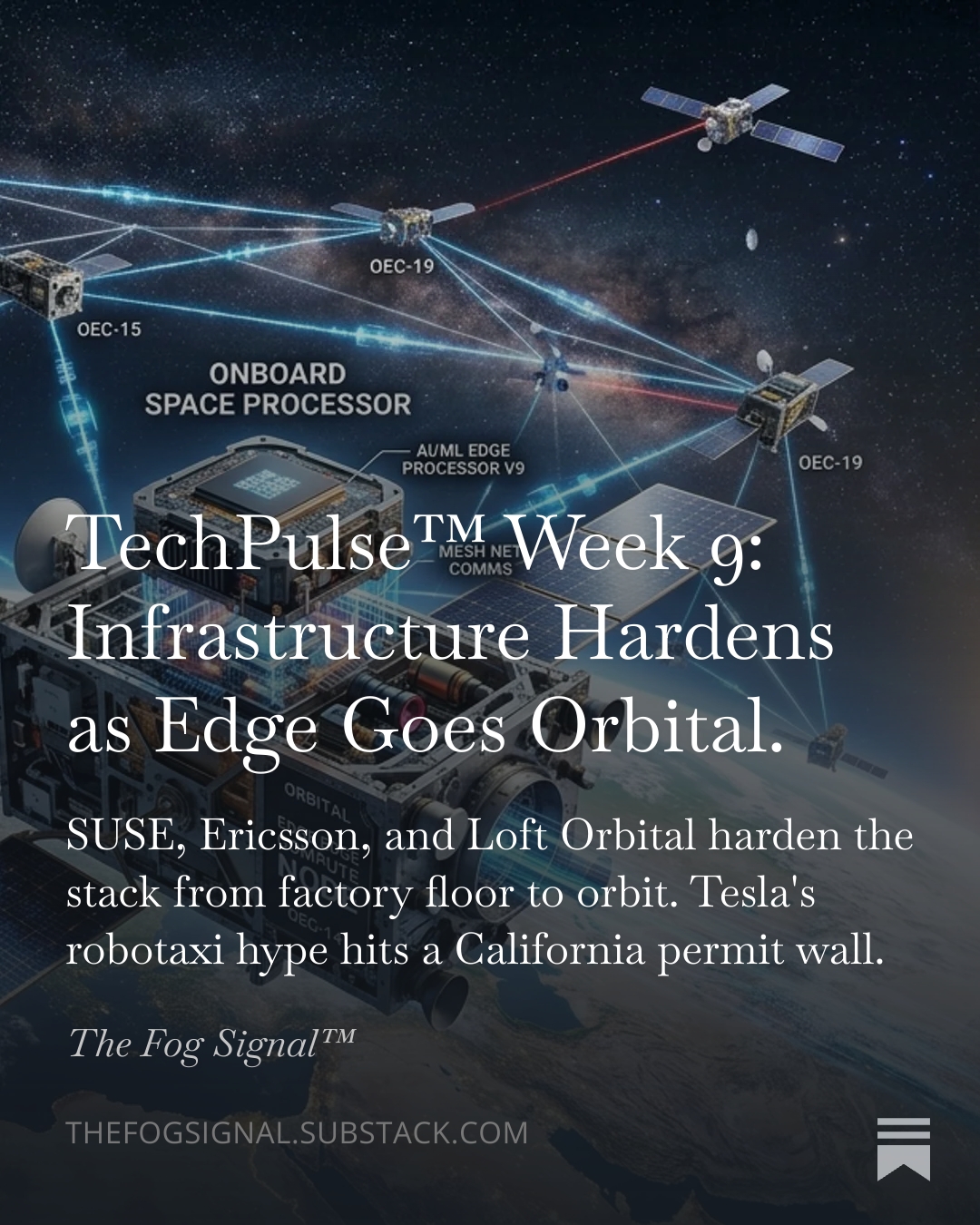 TechPulse™ Week 9: Infrastructure Hardens as Edge Goes Orbital