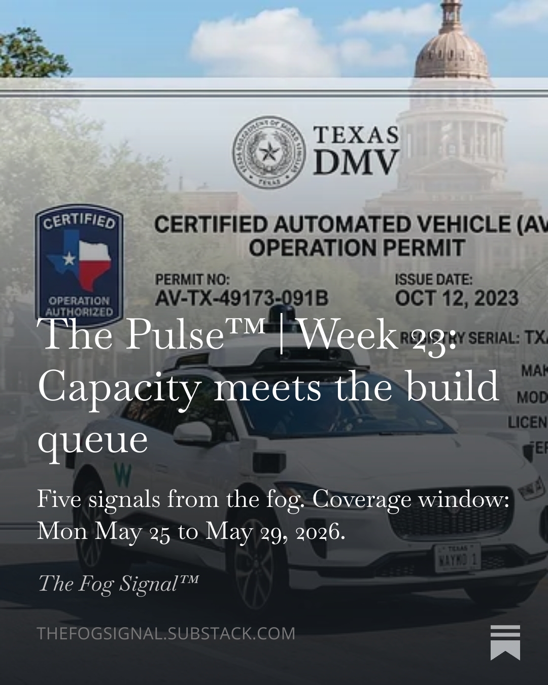 The Pulse™ Week 23: Capacity Meets the Build Queue
