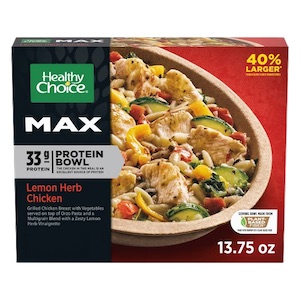 Healthy Choice MAX Lemon Herb Chicken frozen meal, 13.75 ounces