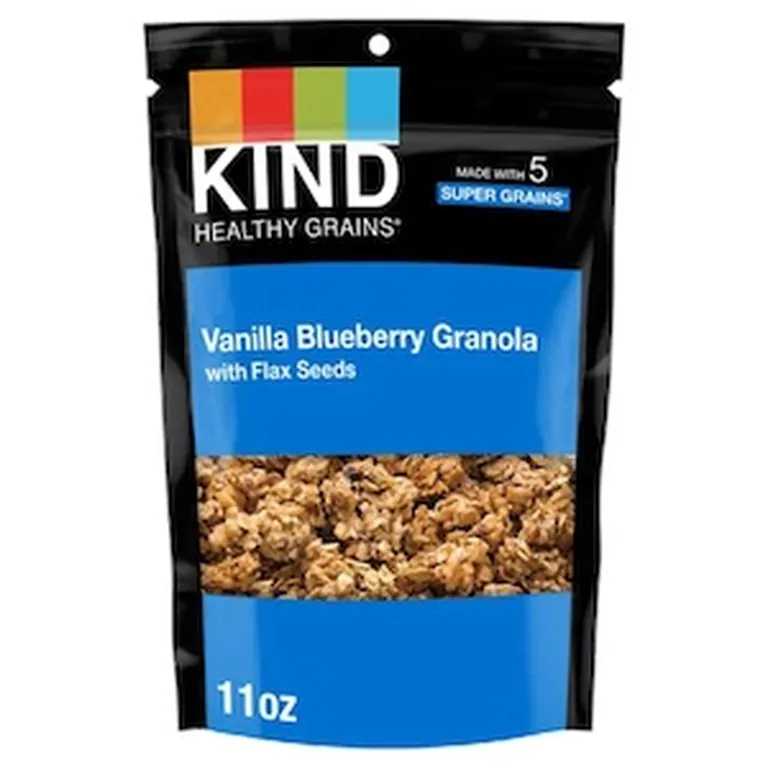 KIND Healthy Grains Vanilla Blueberry Granola with Flax Seeds, 11 ounces