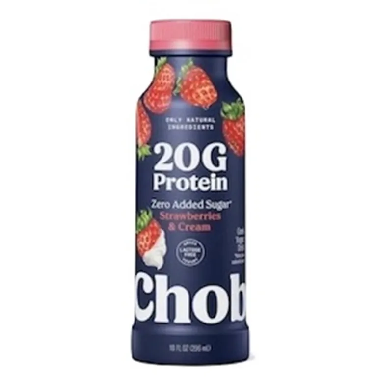 Chobani 20G Protein Strawberries and Cream low-fat Greek yogurt drink, 10 fluid ounces