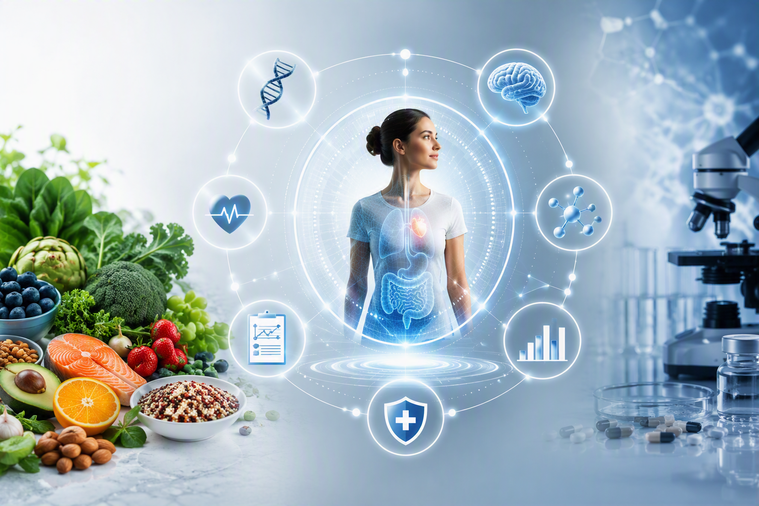 Healthcare professionals collaborating around personalized food-as-medicine insights