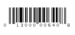 UPC barcode 013000006408