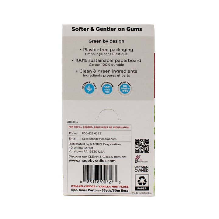 Vegan Vanilla Mint Sponge Floss, 55yd - Image 4