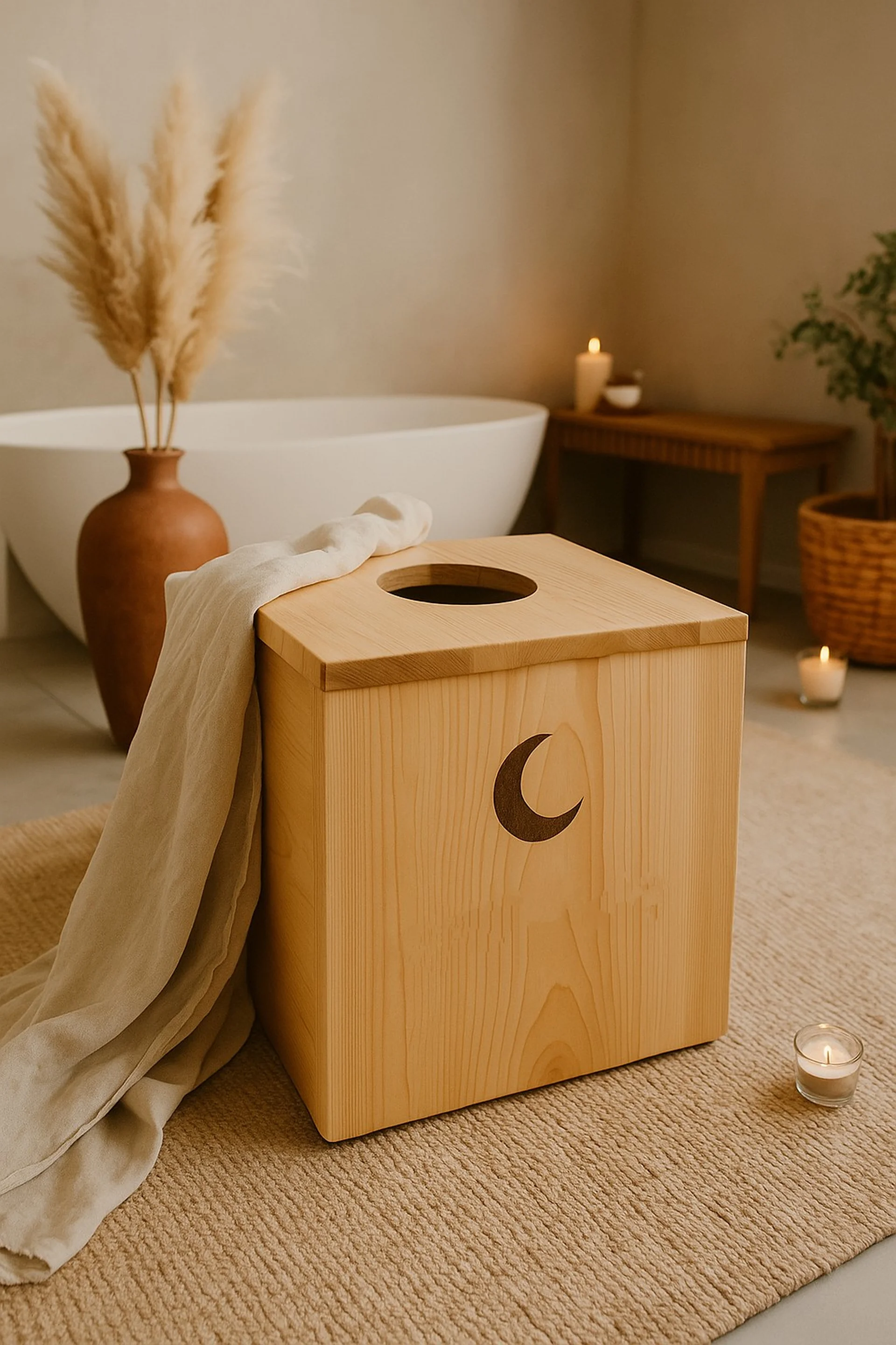 Traditional Yoni and Lingham steam therapy setup with healing herbs