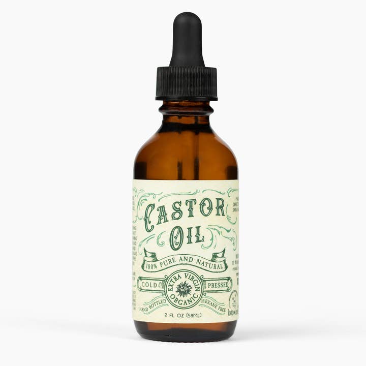 Organic Cold Pressed Castor Oil Hexane Free USA bottled