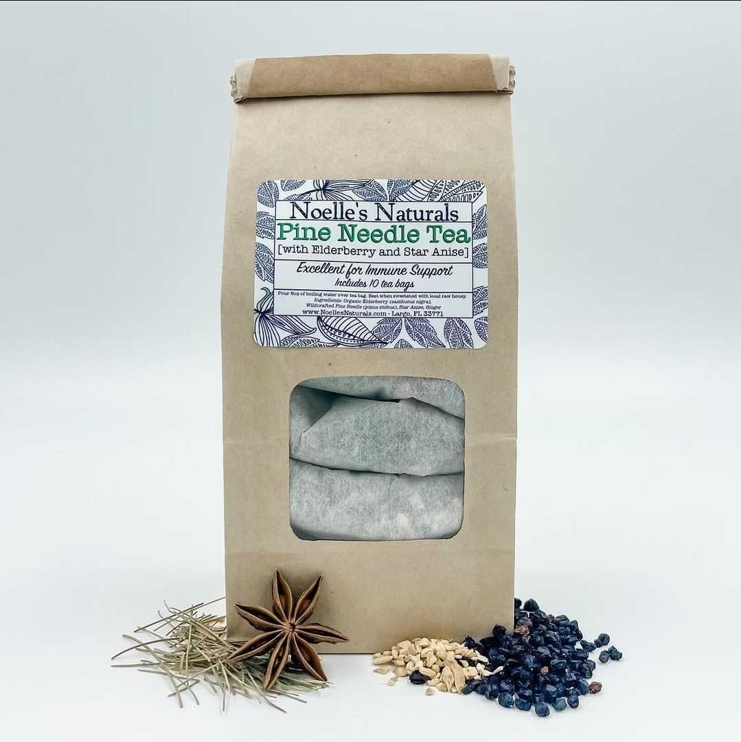 Pine Needle Tea [with Organic Elderberry + Star Anise]