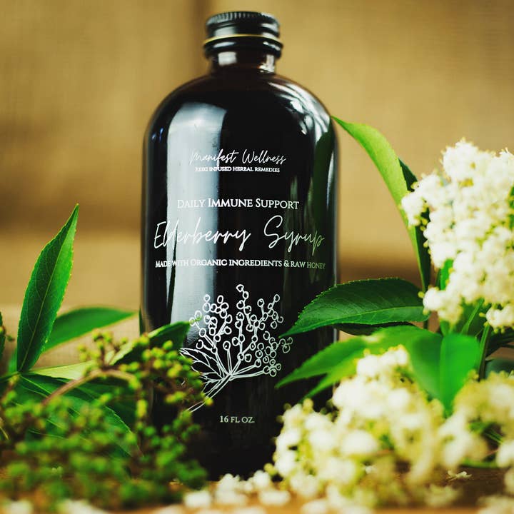 Elderberry Syrup made with Organic Ingredients