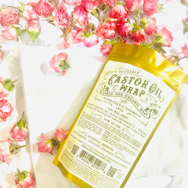 Castor Oil Wrap 100% Organic USA Handmade