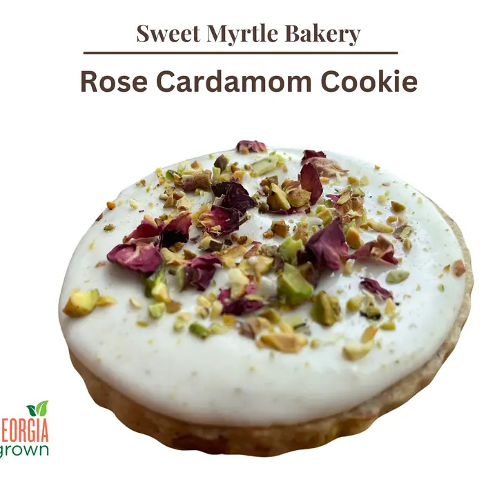 Rose Cardamom & Pistachio Shortbread Cookies - Image 1