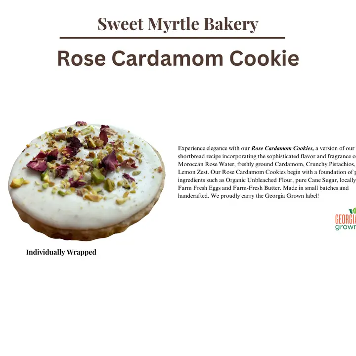 Rose Cardamom & Pistachio Shortbread Cookies - Image 2