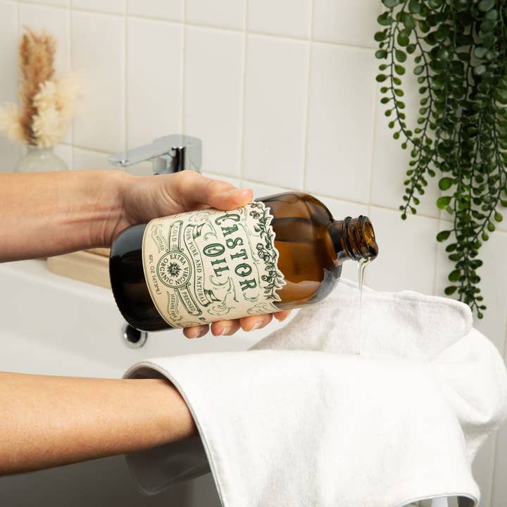 Organic Cold Pressed Castor Oil Hexane Free USA bottled