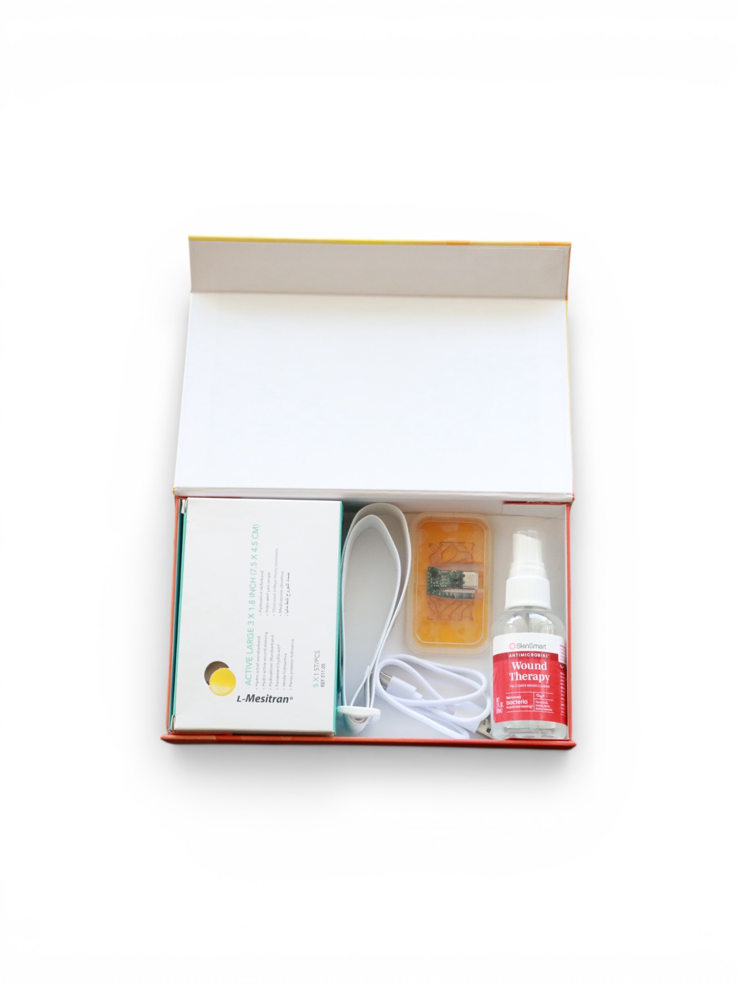 Wound Blaster Pro kit with L-Mesitran bandages and wound therapy spray