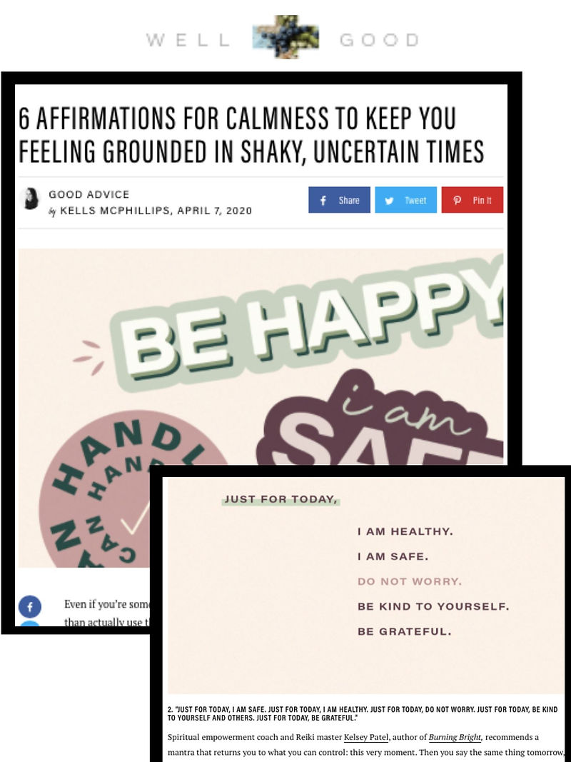 WELL + GOOD | April 2020 - Affirmations