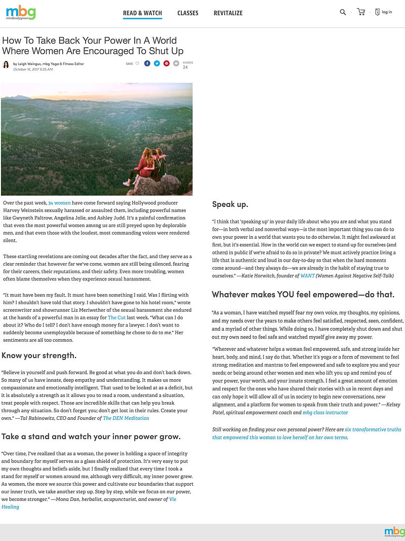 Mind Body Green - Empowerment