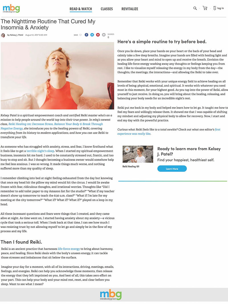 Mind Body Green - Insomnia