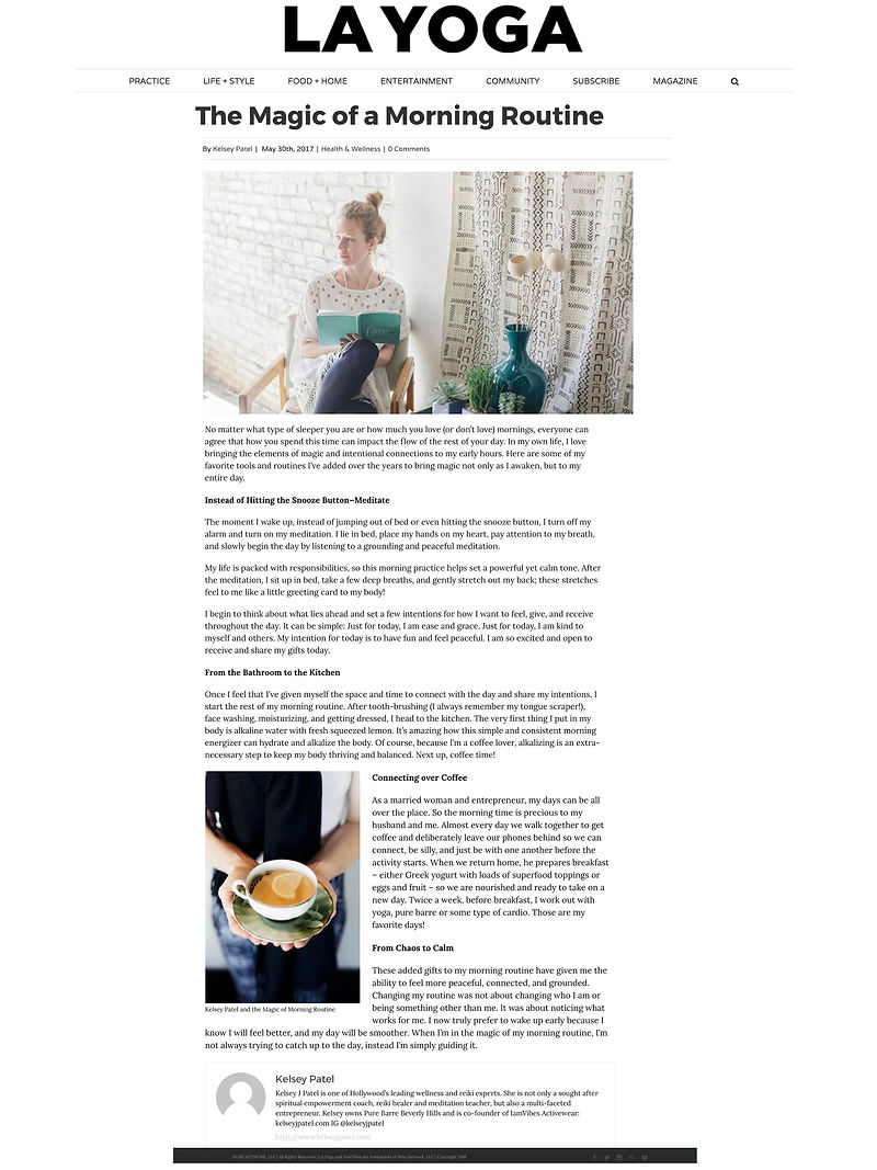 LA Yoga - Morning Routine