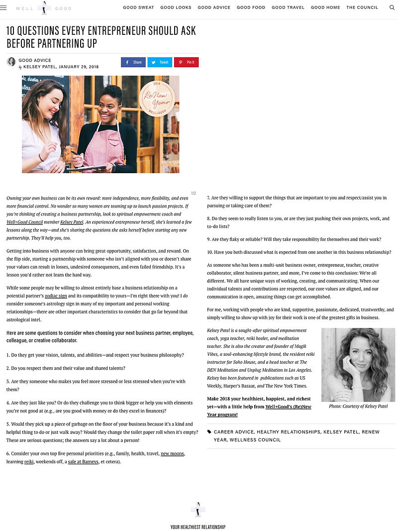 Well + Good | January 2018 - Friendships