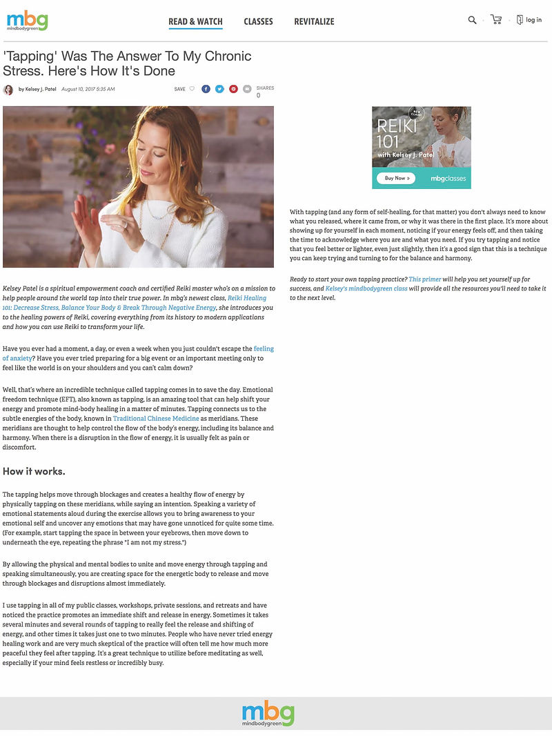 Mind Body Green - Tapping