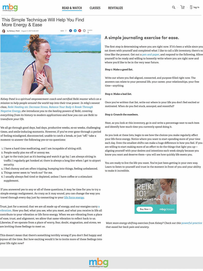 Mind Body Green - Energy