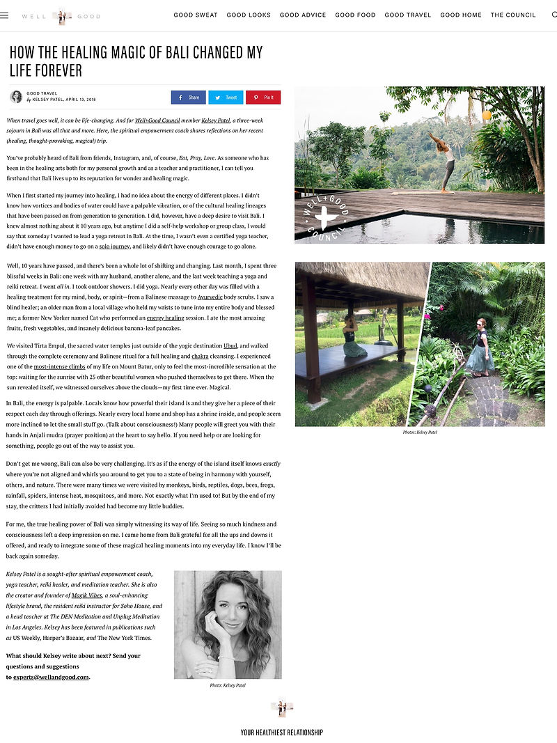 Well + Good | April 2018 - Bali