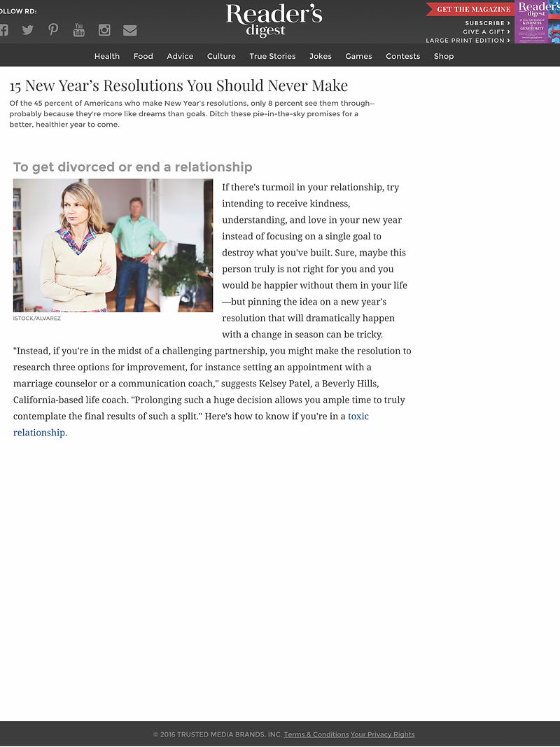 Readers Digest - Resolutions