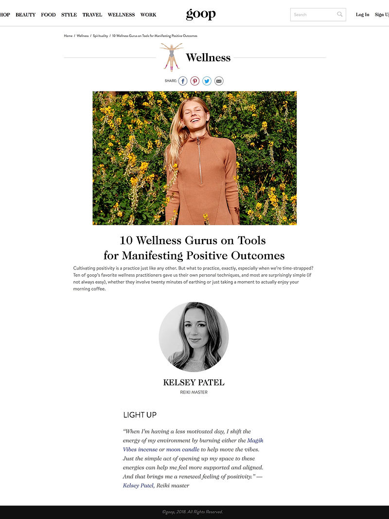 Goop | May 2018 - Manifesting