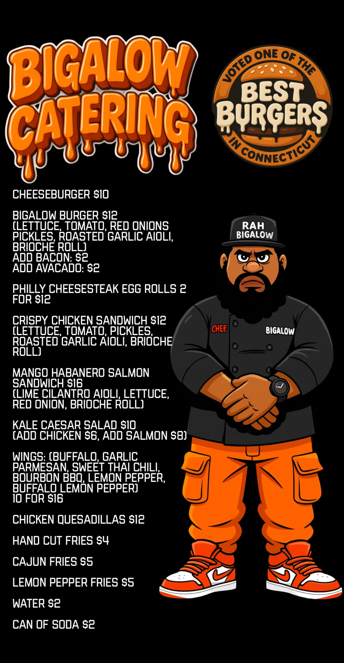 Bigalow Catering Menu