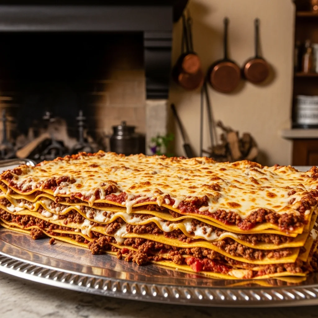 Authentic Italian Meat Lasagna for 10-15 People