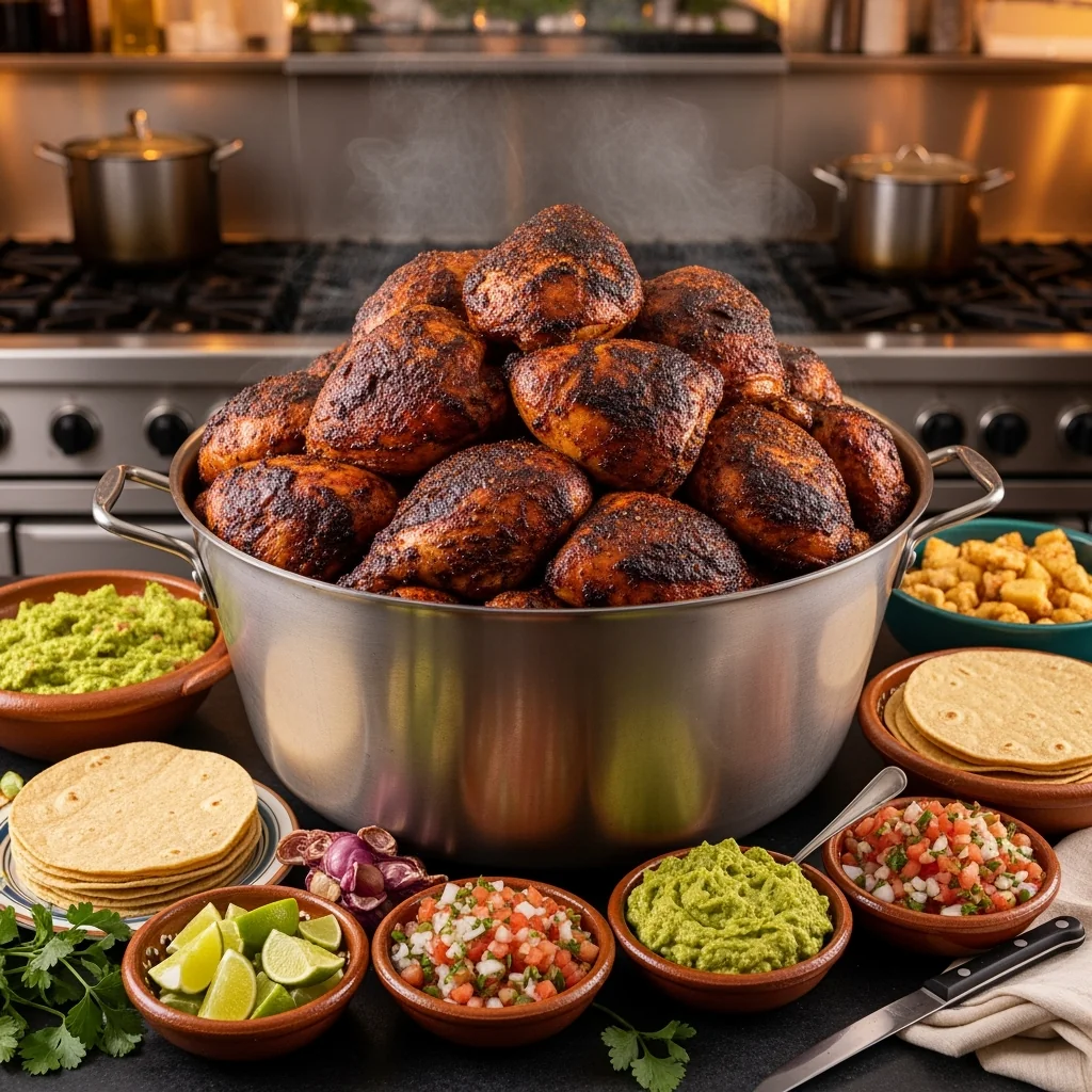 Authentic Mexican Blackened Chicken for 10-15 People