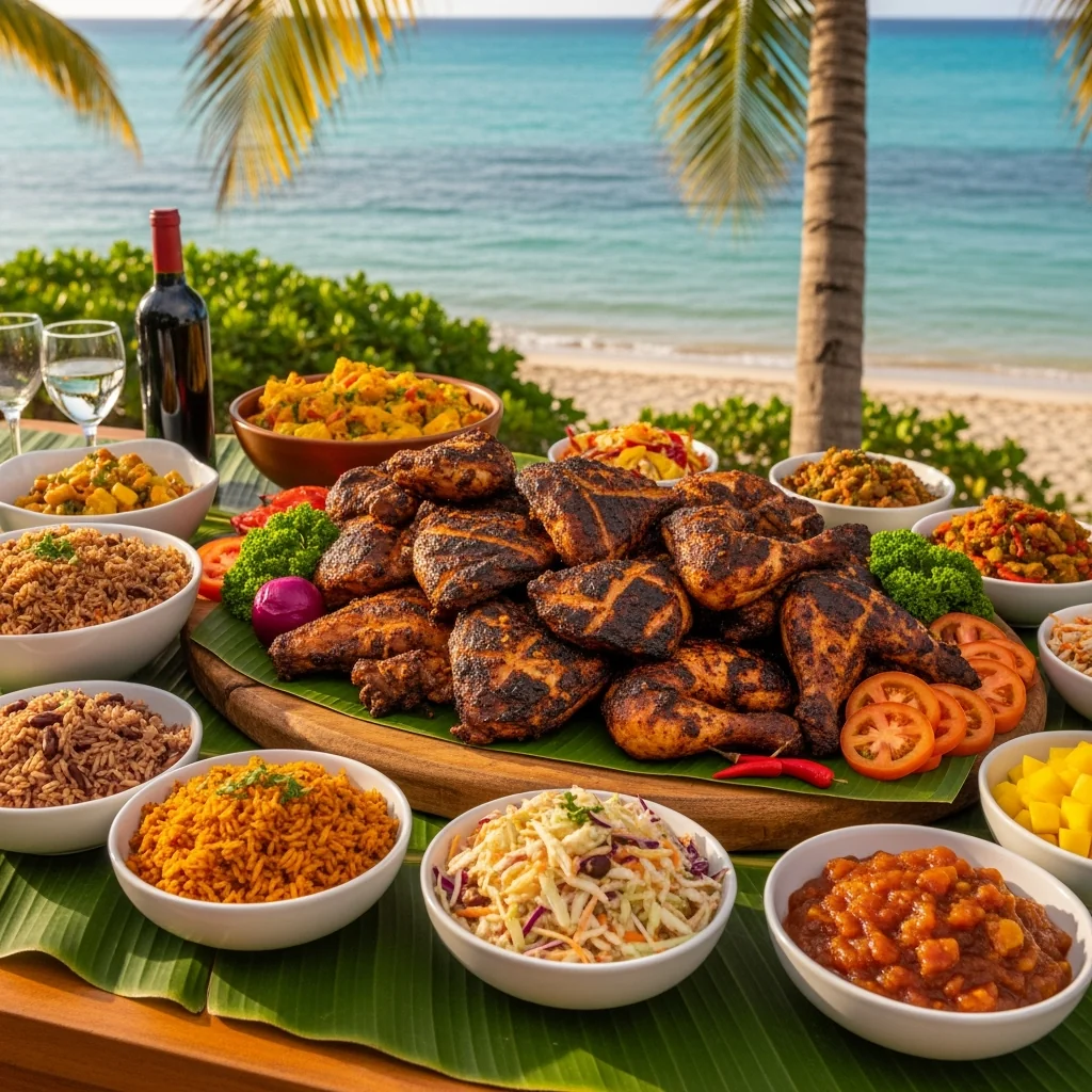 West Indian Specialties Jerk Chicken for 10-15 People