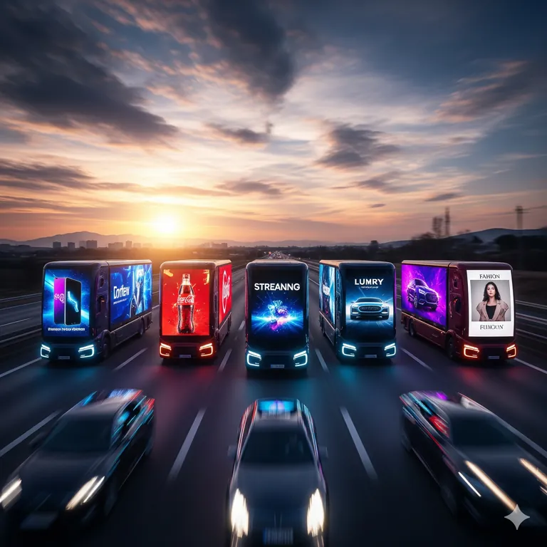 Mobile Billboard Campaigns - LED truck displaying vibrant advertisements