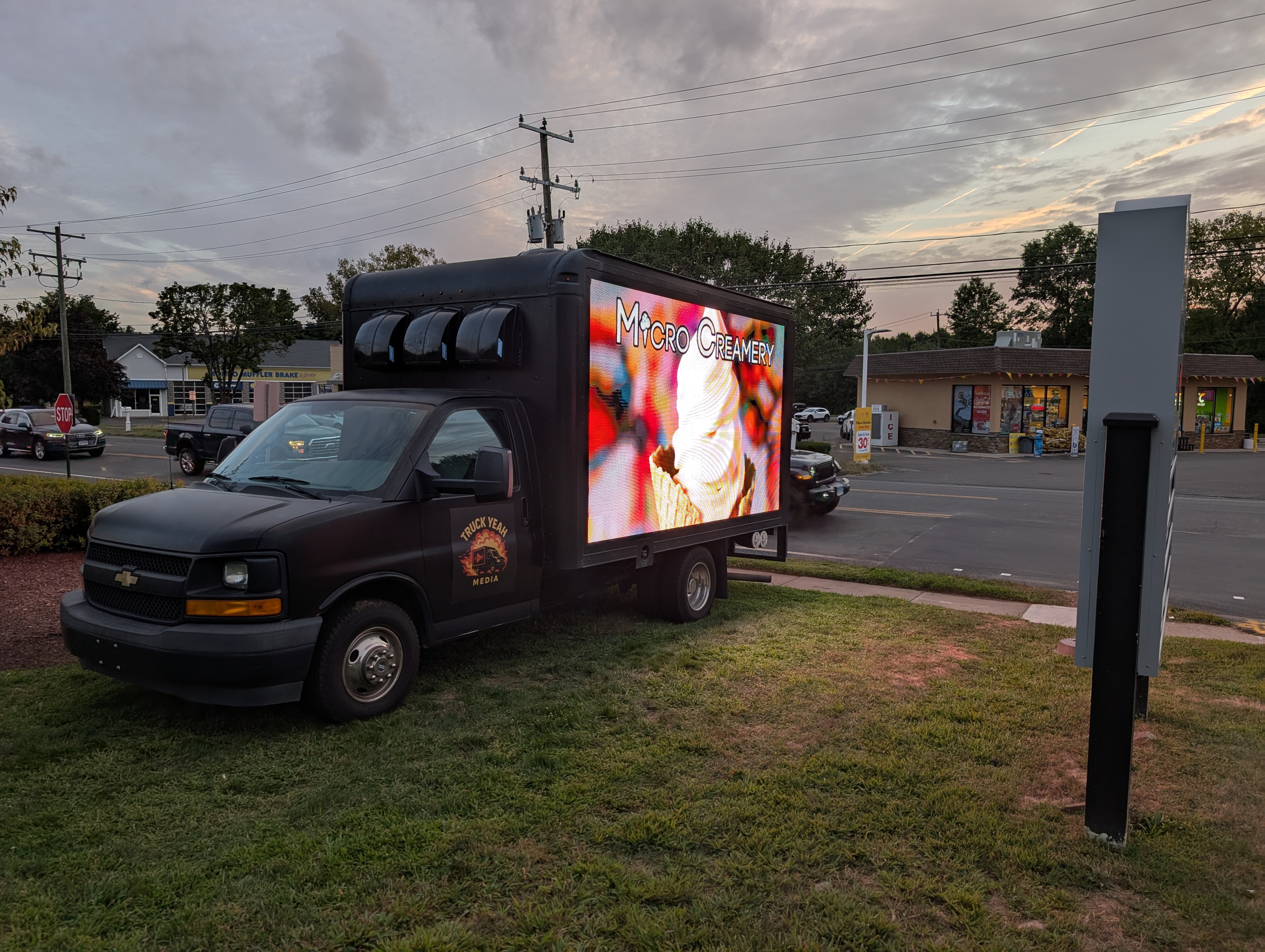 Micro Creamery Of Connecticut - Location grand opening mobile advertising campaign