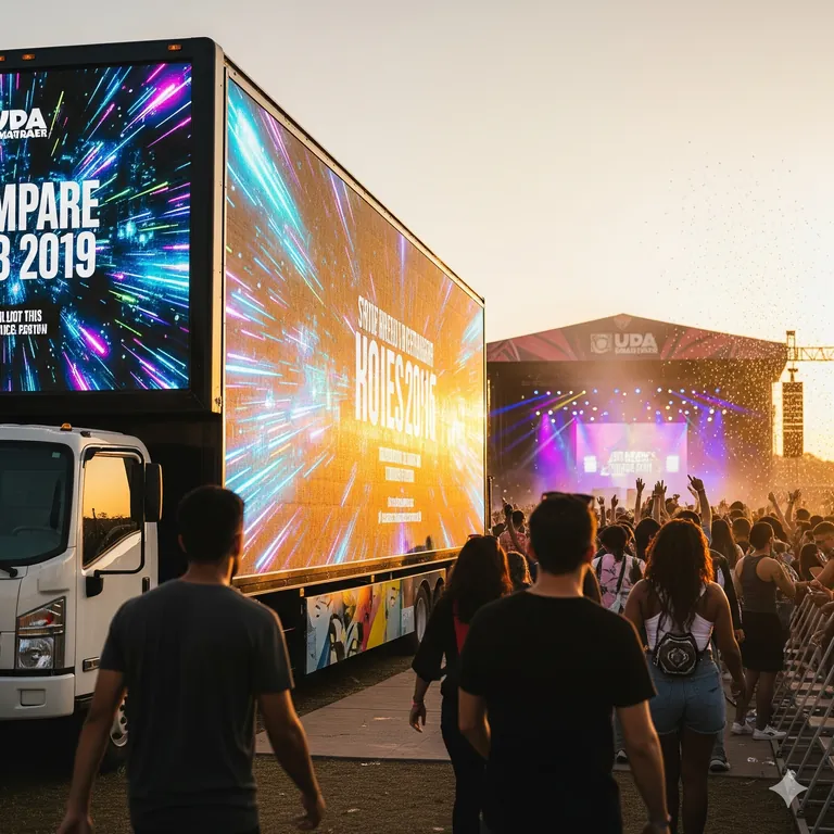 Event & Venue Activations - LED mobile billboard truck at outdoor event showcasing dynamic advertising capabilities