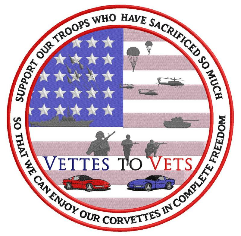 Vettes To Vets Embroidered Logo