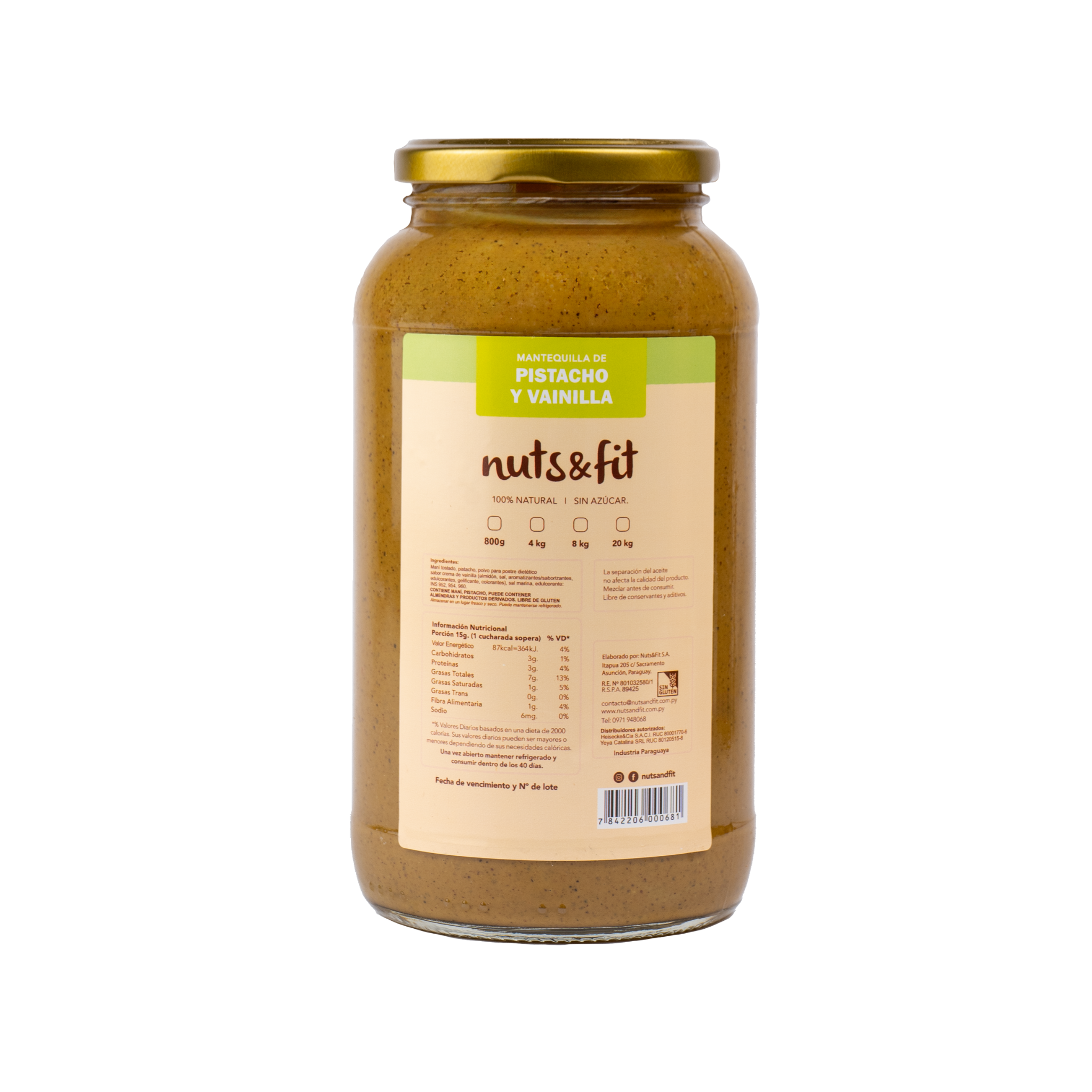 Mantequilla de mani Pistacho y Vainilla - Image 1