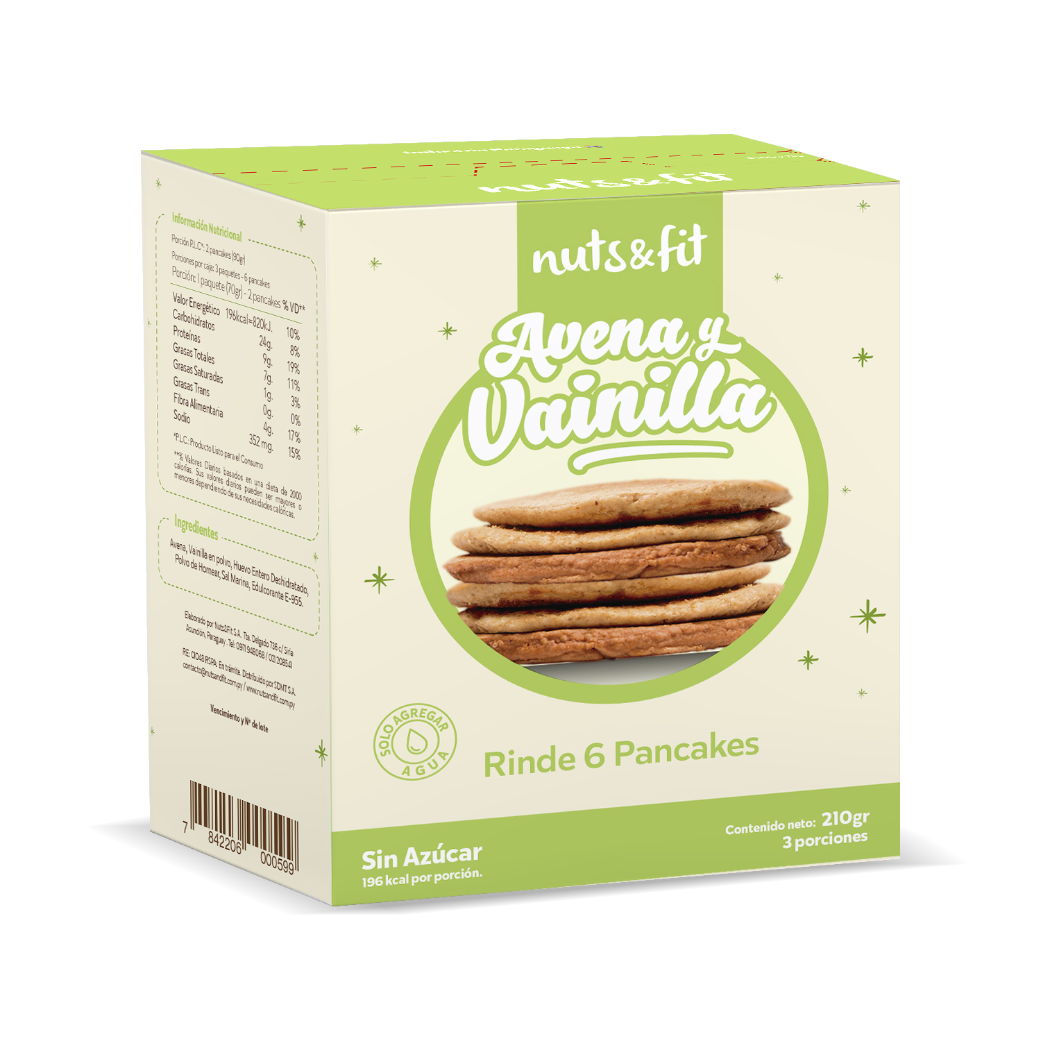 Pancakes de Avena y Vainilla