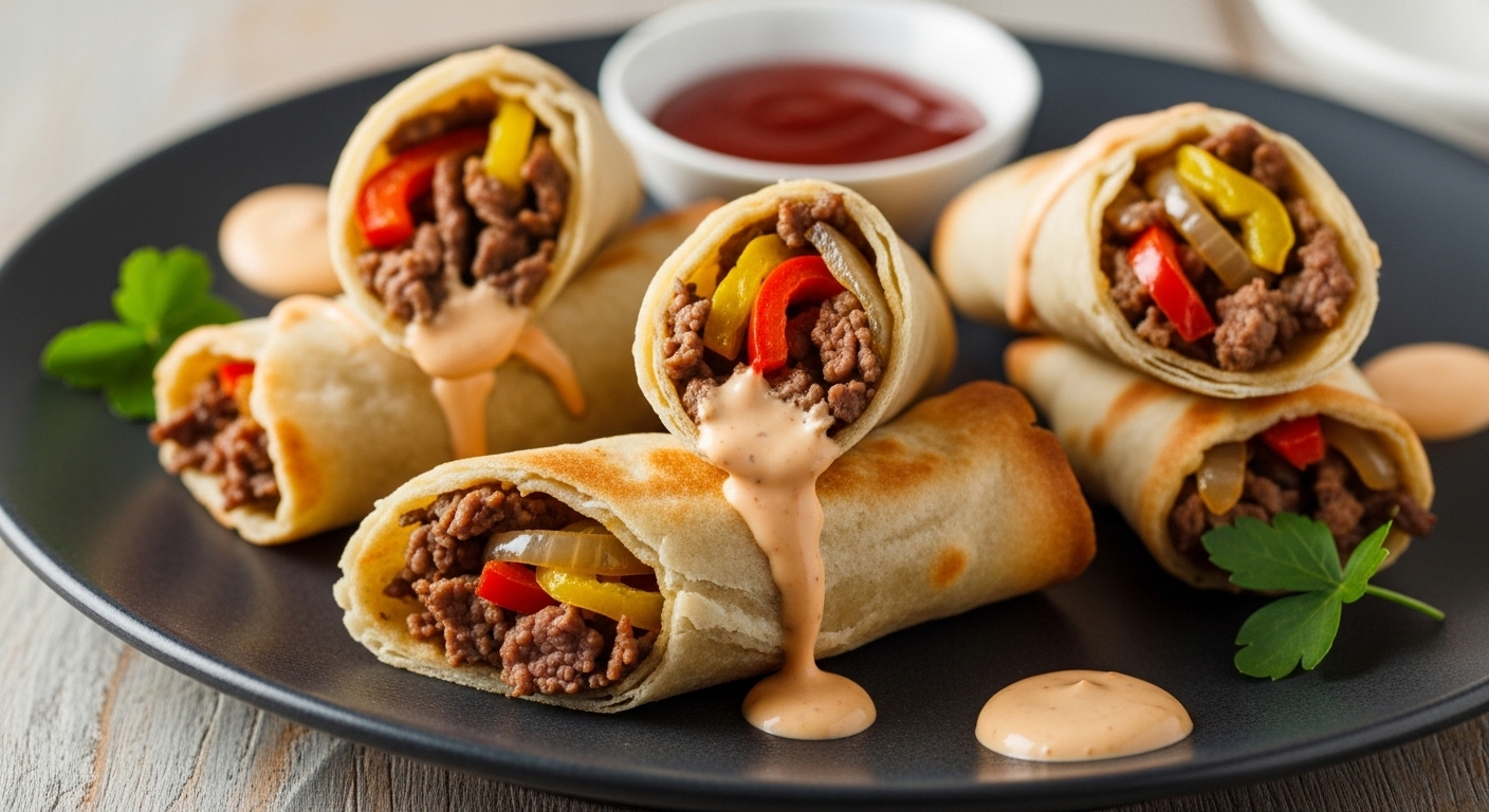 Philly Cheese Steak EggRolls