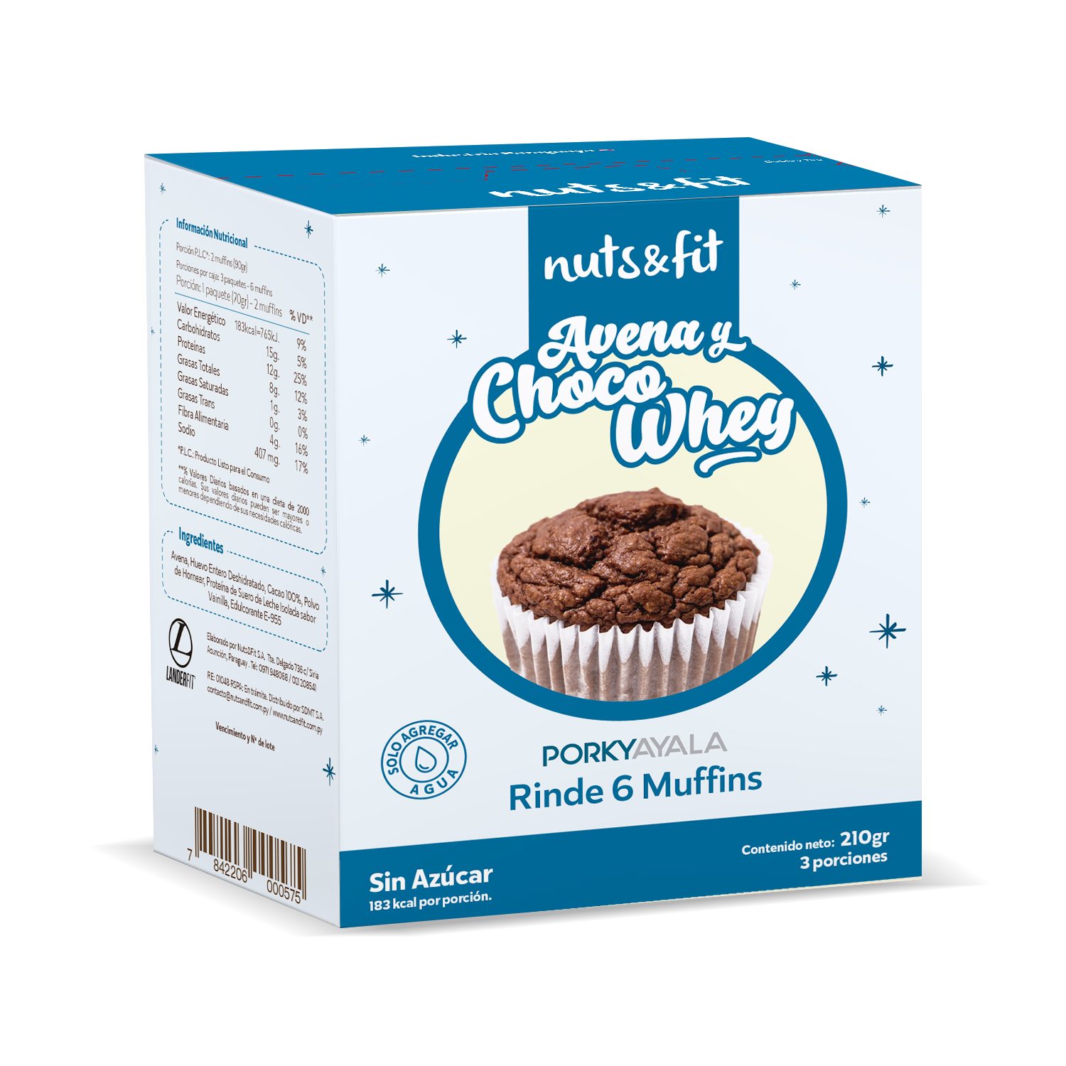 Muffins de Avena y Choco Whey