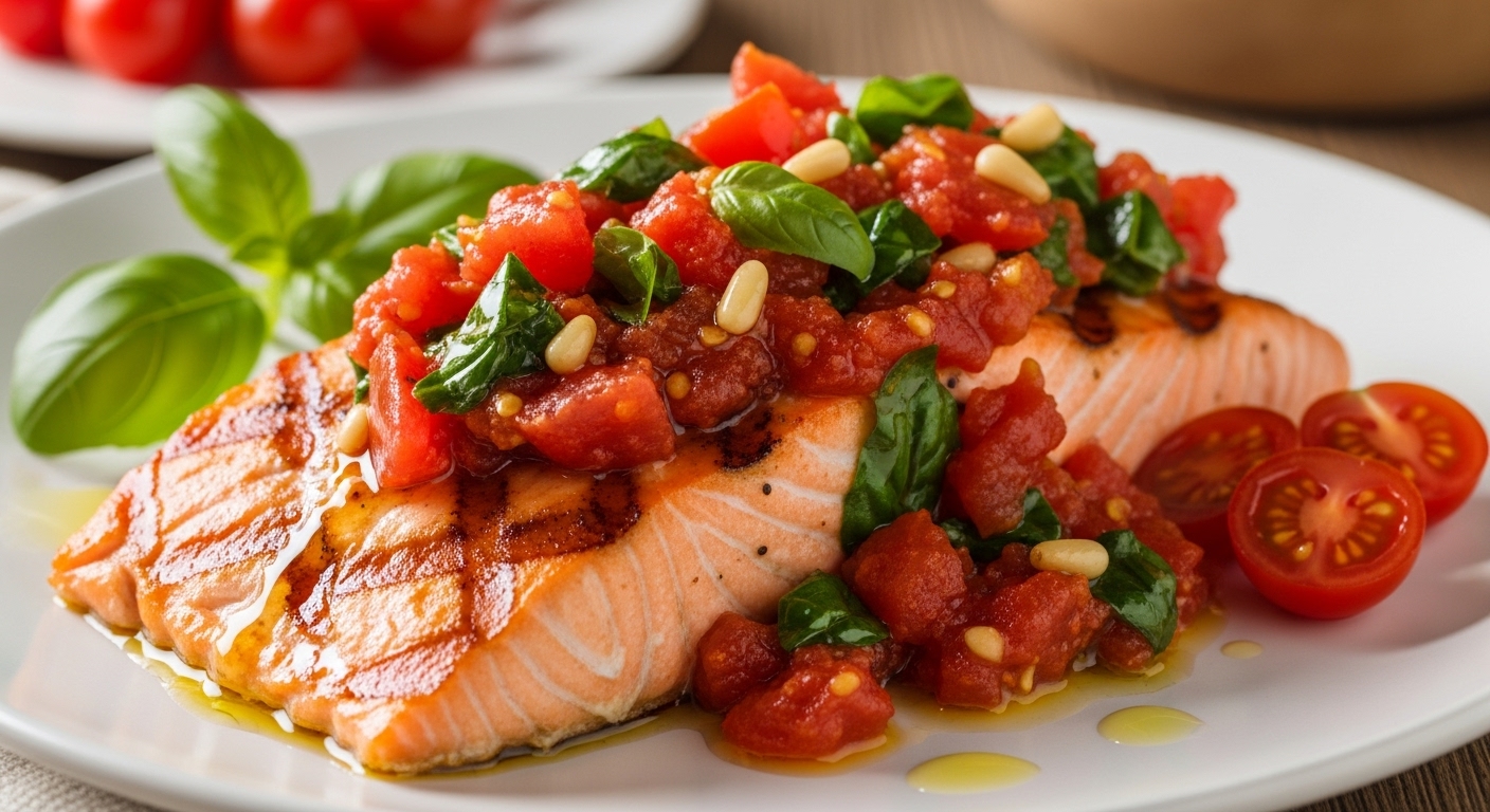 Salmon Tomato Pesto 