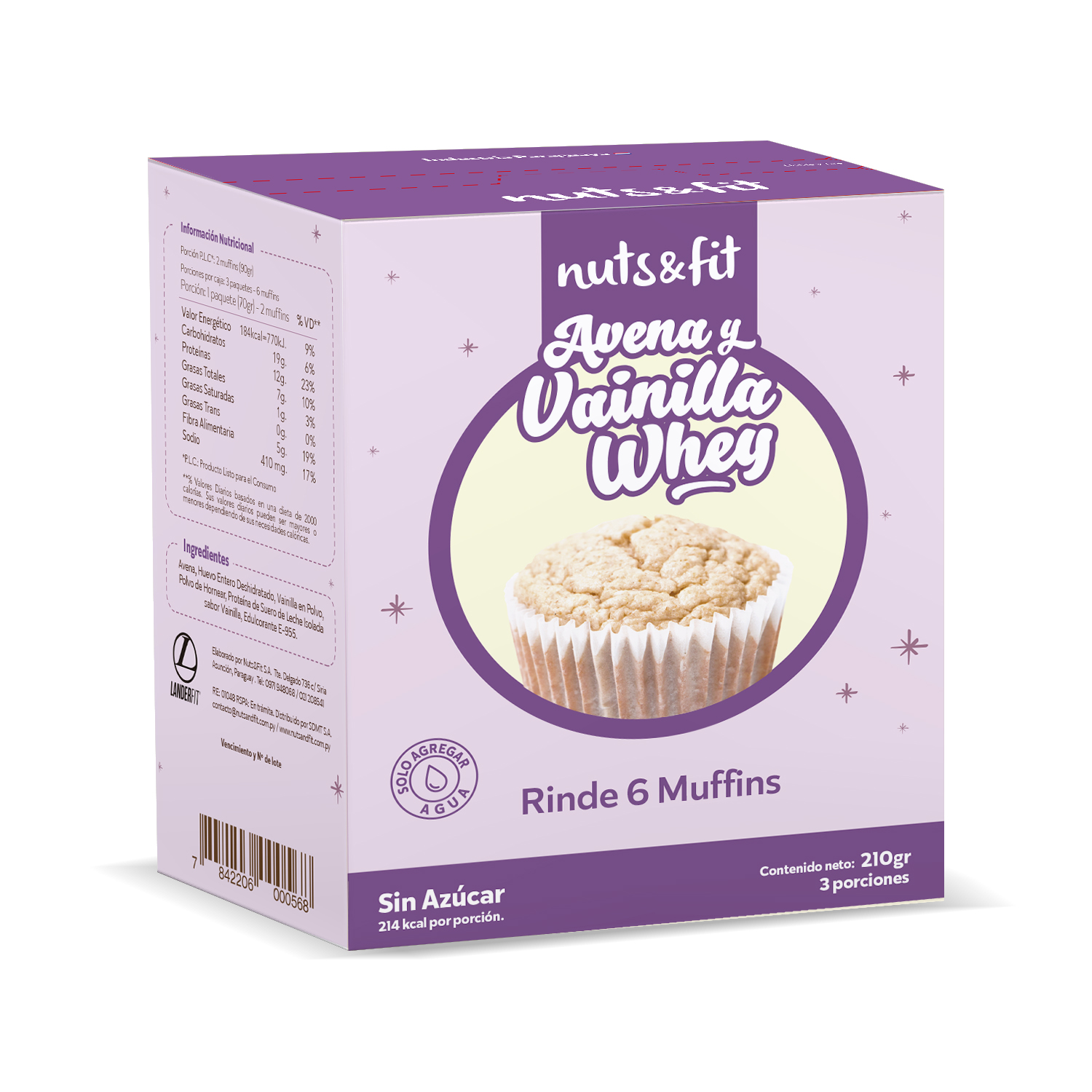 Muffins de Avena y Vainilla Whey