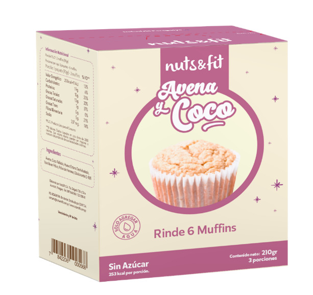 Muffins de Avena y Coco